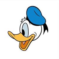 donald duck cartoon vector