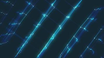 Abstract Hi-Tech Glowing Grid Network Background video