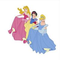 disney princesses in fairy tales vector