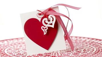 valentine card for a gift, generat ai photo