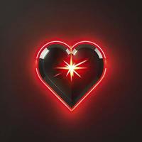 heart power icon and symbol 2d illustration, generat ai photo