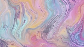 Seamless trendy iridescent rainbow foil texture. Soft holographic pastel unicorn marble background pattern. Modern pearlescent blurry abstract, generat ai photo