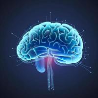 Brain for mental health care medical technology, generat ai photo