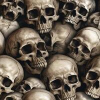 image of Realistic many Skulls together photo