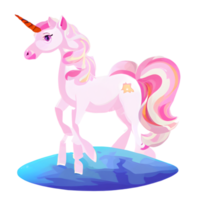 carino unicorno arcobaleno fantasia png