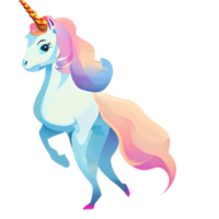 carino unicorno arcobaleno png