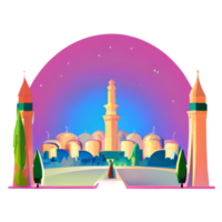 festivo eid Mubarak gradiente ilustração png