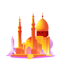 festive EID mubarak gradient illustration png