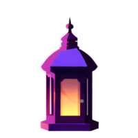 islamic lantern gradient illustration png