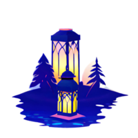 islamic lykta lutning illustration png