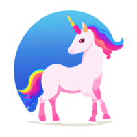 linda unicornio arco iris fantasía png