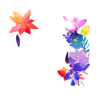 wijnoogst water kleur bloem element png