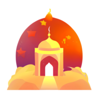 festlig eid mubarak lutning illustration png