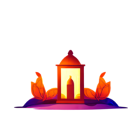 islamic lantern gradient illustration png