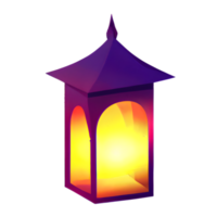 islamic lantern gradient illustration png