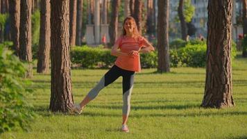 woman enjoy fitness outdoors video