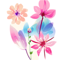 Jahrgang Wasser Farbe Blume Element png