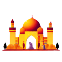 festive EID mubarak gradient illustration png