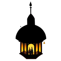 islamic lantern gradient illustration png