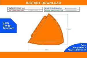 Cone dieline cone making without glue vector designColor Design Template