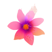 flor acuarela decoración png