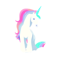 süßer einhorn regenbogen png