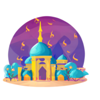 de fête eid mubarak pente illustration png