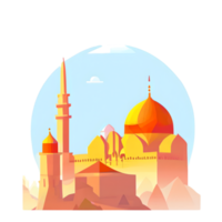 festive EID mubarak gradient illustration png