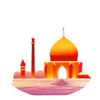 de fête eid mubarak pente illustration png