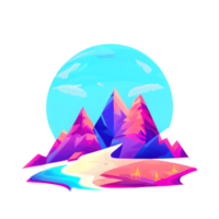 Montagne paysage pente badge png