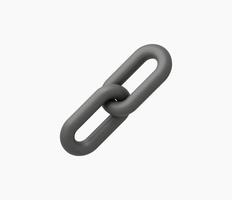 3d Realistic Chain or link Icon vector illustration