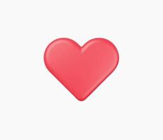 3d Realistic Heart or Love Icon vector illustrations.