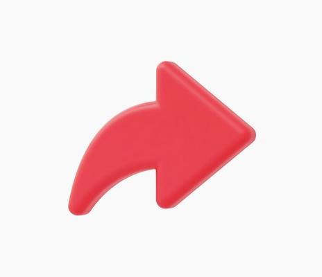 3d Realistic Arrow icon vector illustration