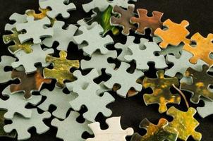 Pieces of puzzle photo