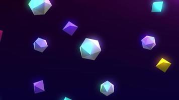 Abstract retro style 80s-90s 3D geometric background video