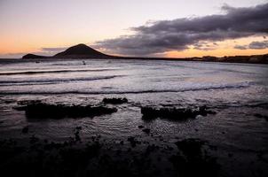 Sunset over the sea photo