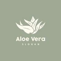 áloe vera logo, herbario planta vector, ilustración símbolo icono sencillo diseño vector