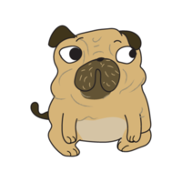 schattig grappig gek mopshond hond png