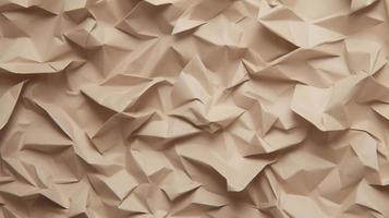 Close up crumpled craft paper texture and background with copy