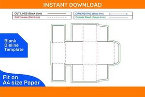 Creative Indestructo Mailer box dieline template and 3D box design vector file Blank dieline template