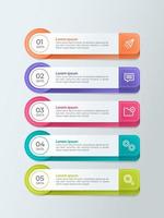 List Labels Set for Corporate Infographic vector