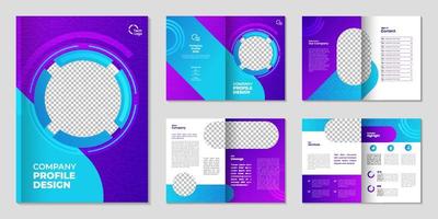 Tech Startup Company Profile Design Template vector