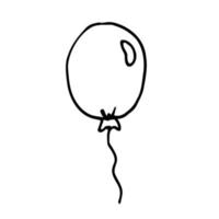 Balloon icon. Isolated vector illustration in linear style.
