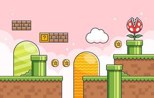 Super Mario Bros Background Vector Art, Icons, and Graphics for