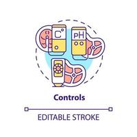 Controls concept icon. Products quality checkup. Planning approach to HACCP abstract idea thin line illustration. Isolated outline drawing. Editable stroke vector