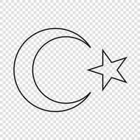 Thin line emblem of Turkey vector