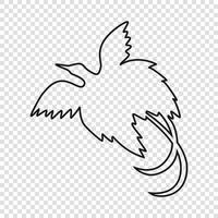Thin line emblem of Papua New Guinea vector