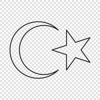 Thin line emblem of Libya vector