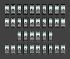Combination lock font vector