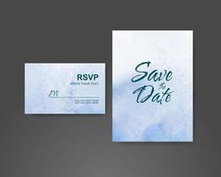 Wedding invitation with abstract watercolor background vector